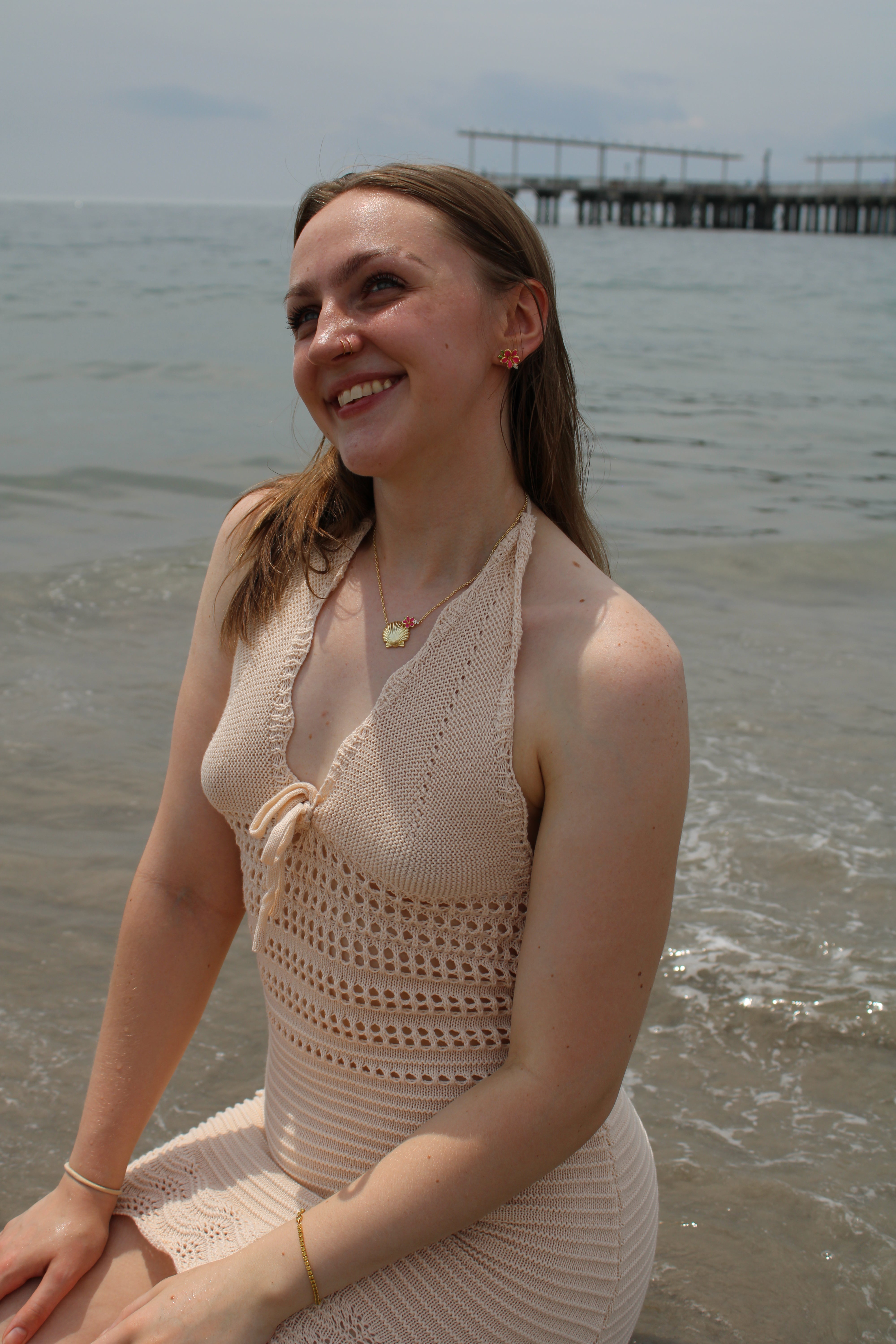 Seashell Hibiscus Necklace