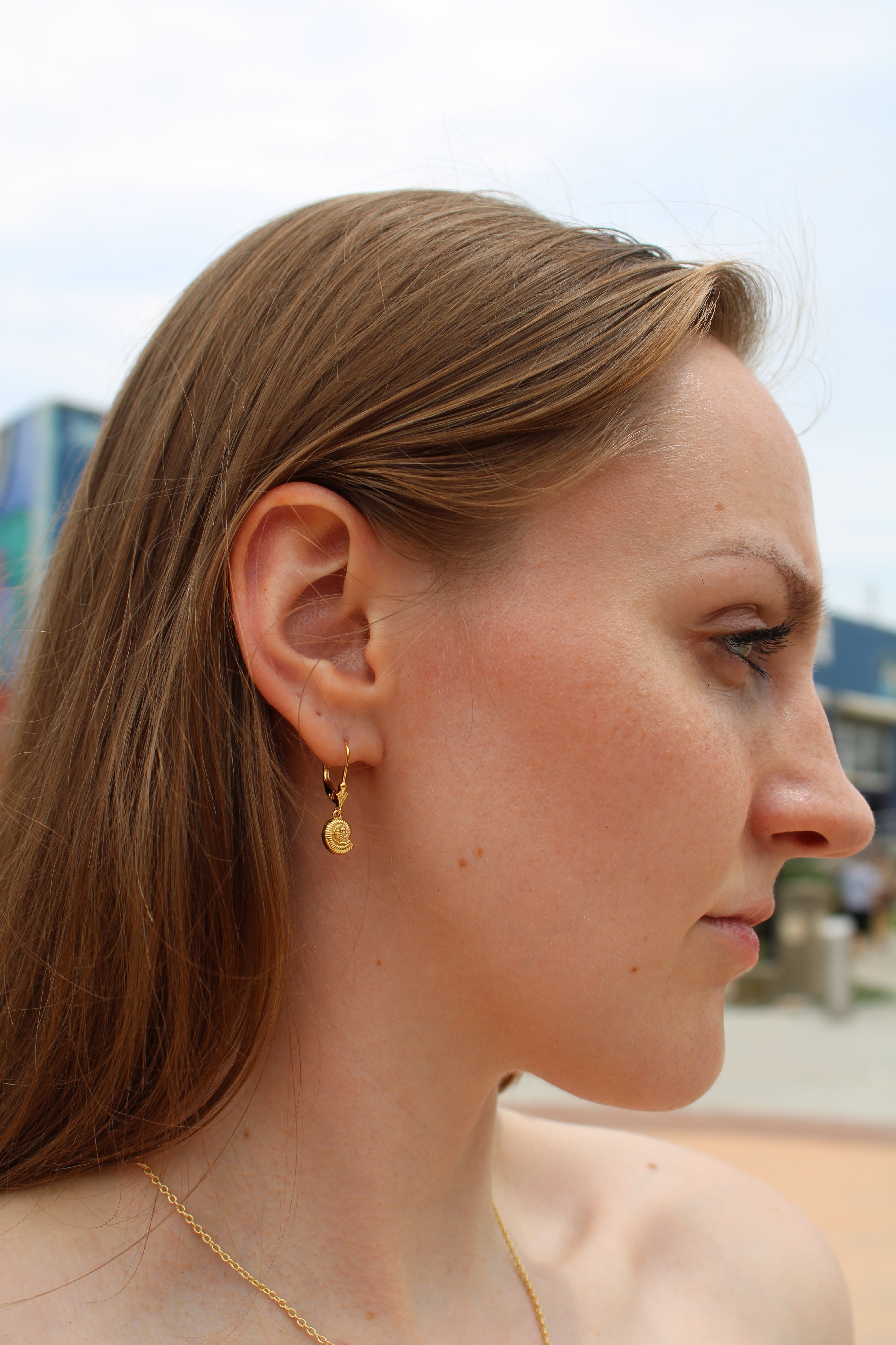 Spiral Seashell Earrings