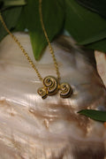 Three Spiral Seashell Necklace